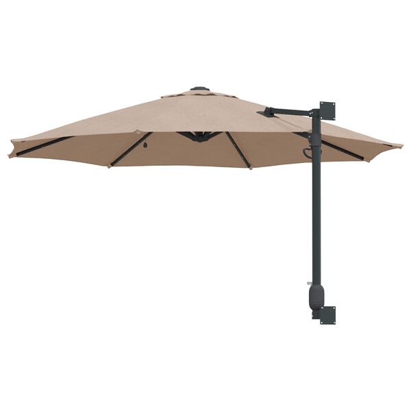 vidaXL Gartenparasol Taupe und Schwarz 248 x 248 x 148 cm