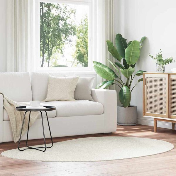 vidaXL Bereichsteppiche Creme 140 x 200 cm Polyester