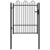 vidaXL Zauntor DRONTEN 100 x 125 cm Metall Schwarz Abschlie&szlig;bar