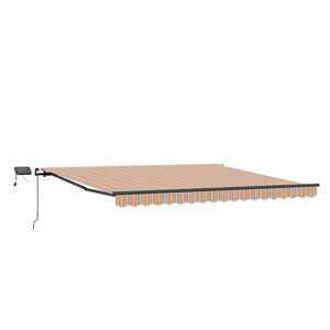 vidaXL Ausziehbare Markise Mehrfarbig 450 x 350 cm Stoff und Aluminium