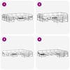 vidaXL Outdoor-Sofagarnitur mit Kissen 10 pcs Natur und Anthrazit
