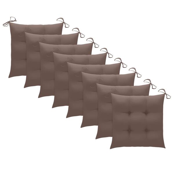 vidaXL Garten-Essst&uuml;hle mit Kissen 8 Stk. Massivholz Akazie