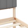 vidaXL Bettgestell mit gepolstertem Kopfteil Hellgrau 80 x 200 cm