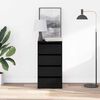 vidaXL Schubladenschrank Schwarz 40 x 41 x 76 cm Holzwerkstoff