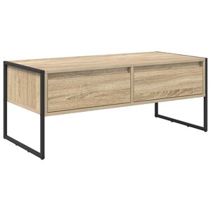 vidaXL Couchtisch mit Schubladen Sonoma 100 x 46 x 40 cm Holzwerkstoff