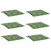vidaXL Stuhlkissen 6 Stk. Blattmuster 40x40x4 cm Stoff