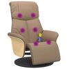 vidaXL Massagesessel mit Fu&szlig;teil Cappuccino-Braun Kunstleder