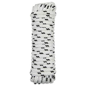 vidaXL Bootsseil 6 m 1 Wei&szlig; und Schwarz Polyester