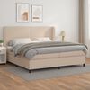 vidaXL Boxspringbett Matratze Cappuccino-Braun 200x200cm Kunstleder
