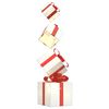 vidaXL Weihnachtsdekoration Geschenkbox 80 LEDs Warmwei&szlig;