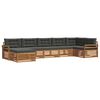 vidaXL Outdoor-Sofagarnitur 7 stk. Natur und Anthrazit