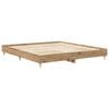 vidaXL Bettgestell ohne Matratze Artisan-Eiche 200x200cm Holzwerkstoff