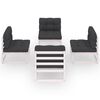 vidaXL 4-tlg. Garten-Lounge-Set mit Kissen Kiefer Massivholz