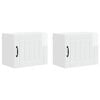 vidaXL K&uuml;chenschrank 2 pcs Hochglanz Wei&szlig; 50 x 31 x 40 cm