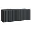 vidaXL Wandmontierter TV-Schrank Schwarz 78,5 x 31 x 30 cm