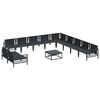 vidaXL Garten-Sofa-Set mit Kissen 12 pcs Anthrazit Stahl
