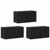 vidaXL Wand-TV-Schrank Set 3 Stk. Schwarz Eichen-Optik Holzwerkstoff