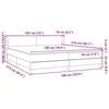 vidaXL Boxspringbett mit Matratze Dunkelgrau 180x210 cm Samt