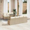 vidaXL Gartensofa-set mit Kissen 8 pcs Beige und Creme Poly-Rattan