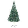 vidaXL K&uuml;nstlicher Weihnachtsbaum Gr&uuml;n 210 cm PVC und Stahl