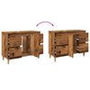 vidaXL Waschbeckenunterschrank Altholz-Optik 80x33x60 cm Holzwerkstoff