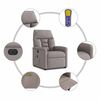 vidaXL Massagesessel Elektrisch Taupe Stoff