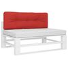 vidaXL Palettenkissen Rot 120x40x12 cm Stoff