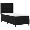 vidaXL Boxspringbett mit Matratze Schwarz 90 x 200 cm Stoff