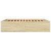 vidaXL Bettgestell Sonoma-Eiche 150x200 cm Holzwerkstoff