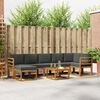 vidaXL Outdoor-Sofagarnitur mit Kissen 8 pcs Natur und Anthrazit