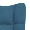 vidaXL Relaxsessel mit Hocker Blau Samt
