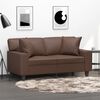 vidaXL 2-Sitzer-Sofa mit Kissen Braun 120 cm Kunstleder