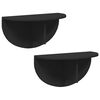 vidaXL Wandregal 2 stk. Schwarz 48 x 24 x 24 cm Holzwerkstoff