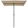 vidaXL Sonnenschirm mit Aluminium-Mast 180x110 cm Taupe