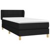 vidaXL Boxspringbett mit Matratze Schwarz 80x200 cm Stoff