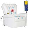 vidaXL Elektrischer Massagesessel Cremewei&szlig; 78 x 148 x 71 cm