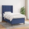 vidaXL Boxspringbett mit Matratze Blau 80x200 cm Stoff