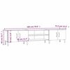 vidaXL TV-Schrank Grau Sonoma 180x31,5x40 cm Holzwerkstoff