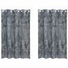 vidaXL Samtvorh&auml;nge 2 stk. Silber Grau 175 x 140 cm Samt