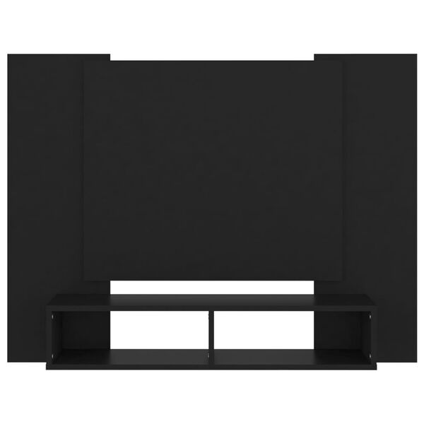 vidaXL TV-Wandschrank Schwarz 120x23,5x90 cm Holzwerkstoff