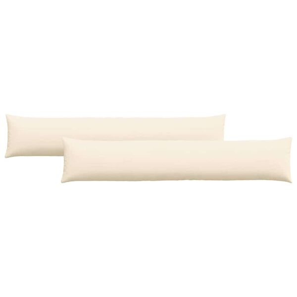 vidaXL Sofakissen 2 St&uuml;ck Creme 200 x 40 cm Cordstoff