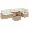 vidaXL Garten-Sofa-Set 7 stk. Beige Poly Rattan