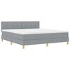 vidaXL Boxspringbett mit Matratze Hellgrau 180 x 200 cm Stoff