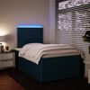 vidaXL Boxspringbett mit Matratze Blau 120x200 cm Samt