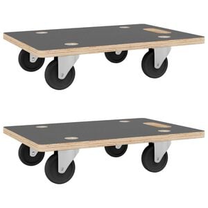 vidaXL Transportroller 2 Stk. Rechteckig 80x55x11,5 cm 250 kg