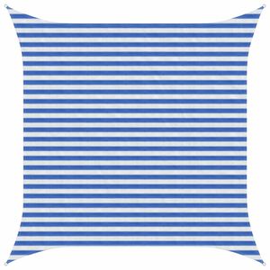 vidaXL Sonnensegel Blau und Wei&szlig; 3,6 x 3,6 m HDPE