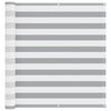 vidaXL Balkonsichtschutz Hellgrau und Wei&szlig; 120 x 600 cm
