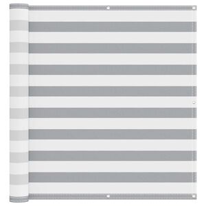 vidaXL Balkonsichtschutz Hellgrau und Wei&szlig; 120 x 600 cm