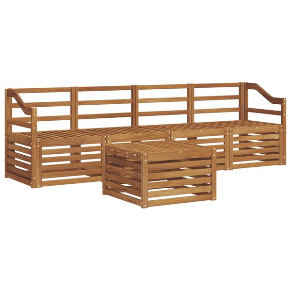 vidaXL Sofagarnituren 5 pcs Natur Massivholz Akazie