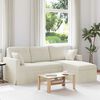 vidaXL Sofa Creme 198 x 134 x 80 cm Samt